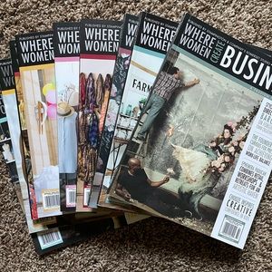 Bundle of where women create business magazines